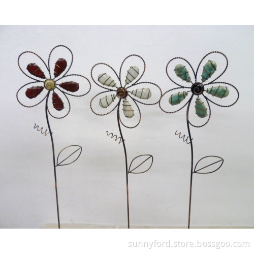 Iron Flower Garden Stake Decoration (SFM1590)